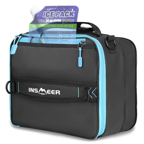 INSMEER Bolsa Termica Marmita Expansível (máx.32 Latas), Lancheira Termica Reutilizáveis para Adultos com Alça de Ombro e Alça, Bolsa Térmica Portatil para Trabalho, Passeio, Viagem