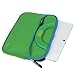 8.9-10.1 inch Tablet Sleeve, Evecase 8.9~10.1 inch Ultra-Portable Neoprene Zipper Carrying Sleeve Case Bag with Accessory Pocket - Green/Blue