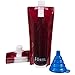 Foldable wine bottle - 2 Pack Jokel plastic reusable collapsible 750ml wine flasks holds an entire bottle of wine & includes easy-pour funnel