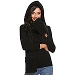 Chigant Womens Soft Thick Warm Fleece Long Hooded Scarf with Gloves for Chrismas Gift Chigant Womens Soft Thick Warm Fleece Long Hooded Scarf with Gloves for Chrismas Gift