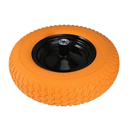 Wheelbarrow Wheels 16" Flat-Free Wheel Barrow Flat Free Tire Foamed Polyurethane Wheelbarrow Tire 4.80/4.00-8"