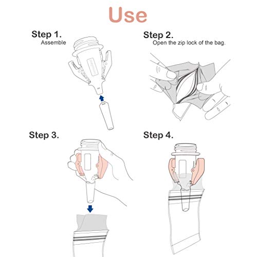 image for Maymom Narrow Neck (Standard) Breastmilk Storage Bag Adapters for Amed