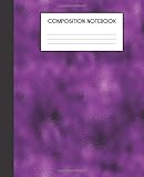 Composition Notebook: Faux Luxury Purple Metallic Glam College Ruled Notebook Lined School Journal