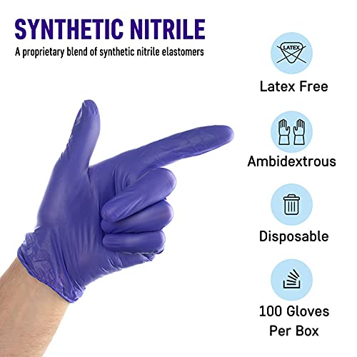 Synthetic Nitrile Disposable Gloves Small 1000 Pack Case Bulk Medical