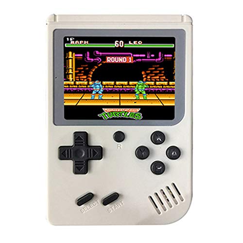 Aobiny Handheld Game Console, 2019 3.0 Inch Retro Mini Handheld Video Game Console Gameboy Built-in 168 Classic Games USB Charge, As A Gift for Children (White)