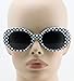 Elite NIRVANA Kurt Cobain Oval Bold Vintage Sunglasses For Women Men Eyewear - Checkered Frame Black Lens (Checkered White, 65)