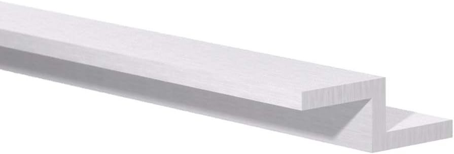 Orange Aluminum - Aluminum Z Bar – Double Angle, Sharp Corner ZChannel Profile – Metal Zbar Rail Extrusion Hardware for Trims, Structural Mounting and More (1/2" H x 3/4" W x 1/8" Thick), 4ft Length