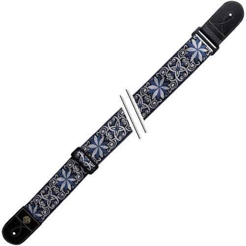 GEWA Fire & Stone 531068 Gitarrengurt Folklore Edition Jacquard Blue White