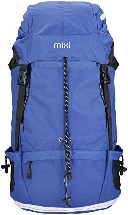 Techkey Internal Frame Backpack, 45L Durable Travel Hiking Backpacking Packs Waterproof Travel Daypack for Outdoor Hiking Travel Climbing Camping Mountaineering, Blue
