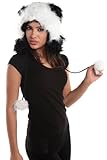 Fur Animal Hats Hoods Fur Panda with Poms