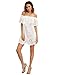Floerns Women's Off Shoulder Ruffle Loose Tunic Shift Dress