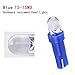 YITAMOTOR 10 Pack T5 Hat 5050 Tri-Cell 1-SMD LED Dashboard Gauge Instrument Panel Blue Light Bulb Lamp 37 58 70 73 74 12V