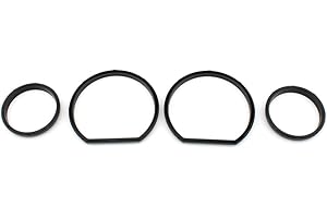 Lirun Motorcycle Instrument Board Gauge Bezel Kit, Speedometer Trim Rings Cover Decoration for Harley Touring Electra Street 