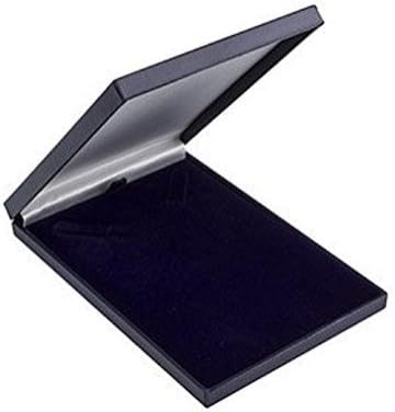 Slim Leatherette Jewellery Gift Box: Satin-Lined for Necklace/Pendant (Economical to Post) (Grey)