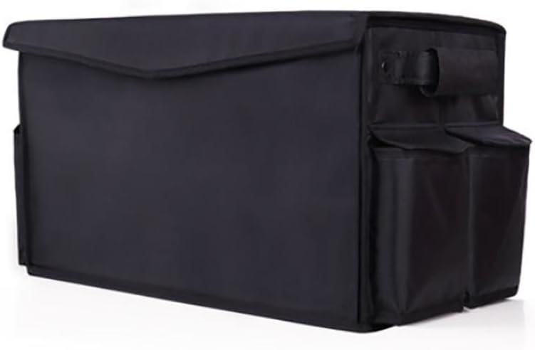 TOCHENG Auto Car SUV Trunk Storage Collapsible Folding cargo Organizer Multipurpose Foldable Cargo Storage Container Box Bag Case with Cover, Great for Travel Vocation Trip Camping, black