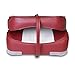 Leader Accessories A Pair of New Low Back Folding Boat Seats(2 seats) (White/Red)