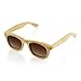 Polarized Genuine Bamboo lightweight Wood Entire Frame Vintage Handcraft Sunglasses Mens Womens Eyewear with Wooden Bamboo box - Brown