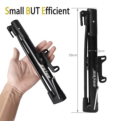 Chanurae Bike Pump Bicycle Pump,120 PSI Floor Standing Bike Pump,Super Fast Tyre Inflation Compatible with Universal Presta and Schrader Valve Frame Mounted Air Pump for Road,Mountain and BMX Bikes