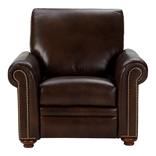 Ethan Allen Conor Leather Recliner, Omni/Brown