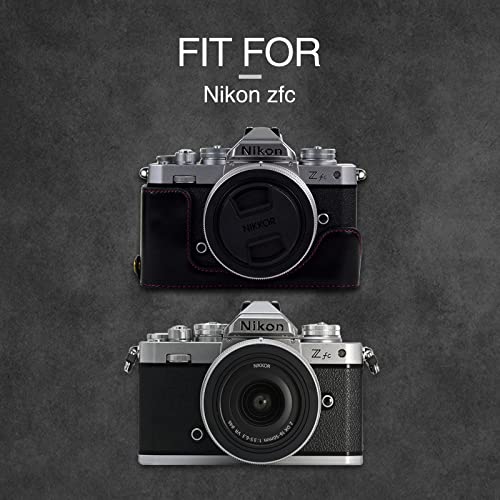 Case for Nikon Z fc Zfc, Rieibi PU Leather Protective Camera Case for Nikon Z fc Zfc