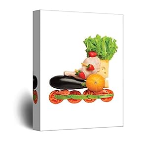 wall26 Canvas Wall Art Funny Colorful Fruits Print...