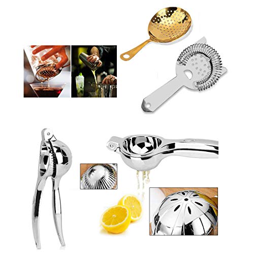 Cocktail Shaker Set mit Bartender Kit Roll Bag Cocktailmixer Set, 13 Teileig, aus Edelstahl inkl. Cocktail-Shaker… – Bild 5