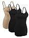 iloveSIA 3-Pack Maternity Nursing Tank Tops–Comfortable Built-in Bra, Adjustable Straps for Easy Breastfeeding, Ideal for Pregnancy & Postpartum， Black+Black+Nude Size L Fit 36BC 34CD 38A