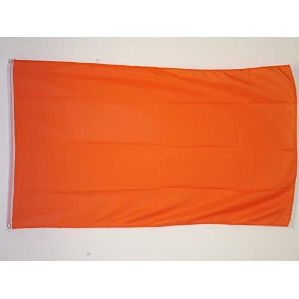 AZ FLAG - Plain Orange Flag - 3x5 Ft - 100D Polyester Orange Solid Color Banner with Two Metal Grommets - Fade Resistant - Vivid Colors - 3' x 5' Feet - 150x90 Cm — image 1