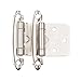 DecoBasics Overlay Cabinet Hinges (25 Pair - 50 Pack) (Brushed Nickel), Face Frame Metal Hinges for Kitchen Cabinet, Cabinet Hardware, Quick & Easy Installation