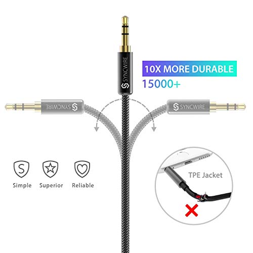 1 Syncwire+Cable+Auxiliary+Headphones+Stereos+Smartphones