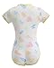 Littleforbig Adult Baby & Diaper Lover (ABDL) Button Crotch Romper Onesie - Nursery Pattern (S) Yellow