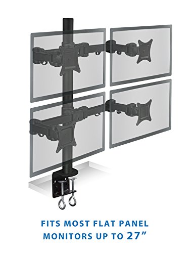 image for Mount-It! Quad Monitor Desk Mount for Desktop, 4 LCD Screens, Articula