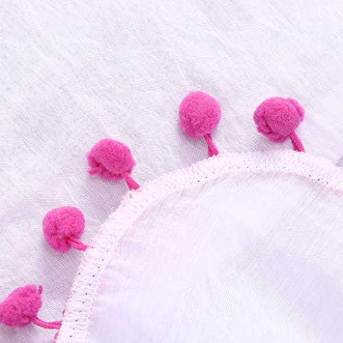 TIFENNY Toddler Kids Summer Cover Up Baby Girls Cover-ups Swimsuit Wraps Beach Dress Tops Pompom Tassels White