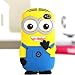 iTitan Yellow Minion With Two Eyes {Minion Character} Soft and Smooth Silicone Cute 3D Fitted Bumper Gel Case for iPod 4 (4G) 4th Generation iTouch by Apple 