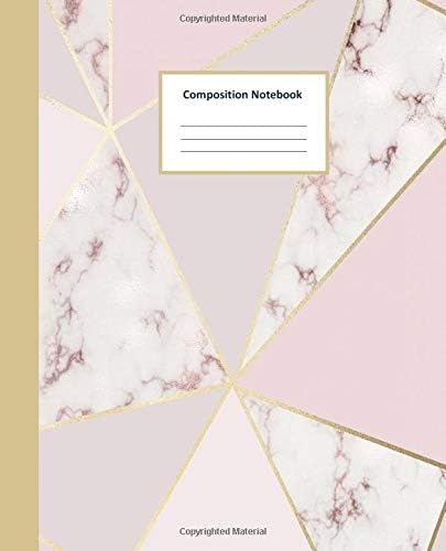 COMPOSITION NOTEBOOK: Pink Marble Gold Mosaic - Cute Wide Ruled Paper Notebook Journal - College classic Ruled Pages Large Lined Composition Book ... College & Writing Notes (Positive Vibrations) Paperback – 19 Jul 2019