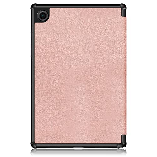 Dlahaby Case for Samsung Galaxy Tab A8 10.5 2021, Flip Smart Cover in PU Leather with Stand Case for Samsung Galaxy Tab A8 SM-X200 X205 X207 10.5 Inch Table,Rose Gold