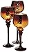 Home Essentials Mercury Chocolate Hurricanes Candle Holders, Set of 3