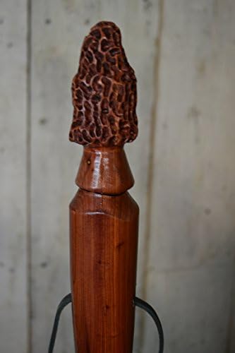 Morel Mushroom Walking Stick, Mushroom Hunting Stick, Cedar 60" by Creation Carvings