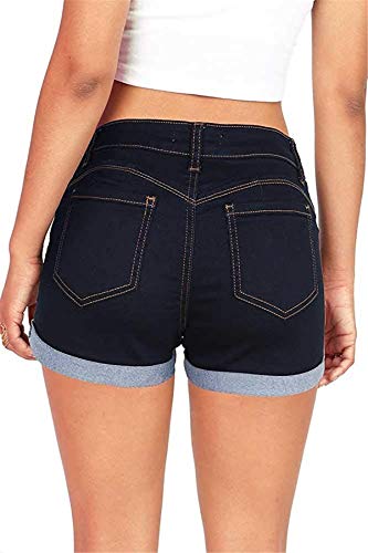 Mid Rise Ripped Hot Shorts Comfy Stretchy