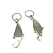 Honbay 2pcs Piranha Shark Keychain Bottle Opener, Bar Beer Tool Animal Keyring, Bottle Opener Keychain, Metal Pendant White Shark Style Cool Beer Keychain Opener Key Ring Chains