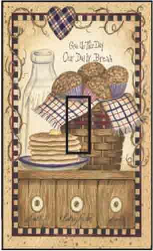 Our Dailiy Bread Single Toggle SwitchStix Peel and Stick Switch Plate Cover Décor