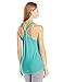 Soffe Women's JRS Knotted Racerback Tank, Pool Blue, Large