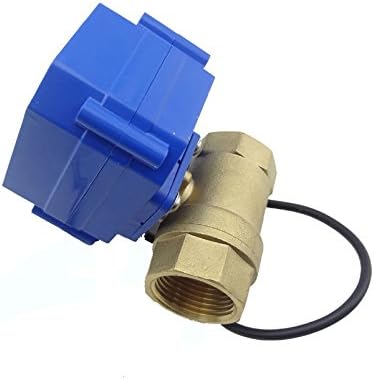 Akent 1/2" DC12V Brass 4 Motorized Valve, Full Ball Electrical Ball Valve CR-02 (1/2" Brass Full bore)