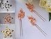 Missgrace Bridal Rose Gold Hair Pins Women Crystal Rhinestone Headpiece Wedding Leaf Hair Pins Clips Bridal Hair Jewelry Wedding Hair Accessories (pack of 3)