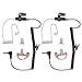 Reyinl 3.5mm Receiver/Listen Only Surveillance Headset with Clear Coil Tube for Two Way Radios-Pair
