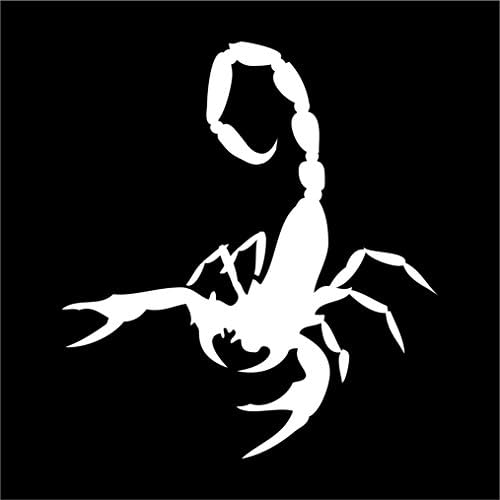 Scorpion Decal Sticker Car Decal Laptop Decal - Choice of Colors & Sizes - Die Cut No Background (3" Tall, White)