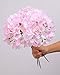 LUSHIDI 10PCS Silk Hydrangea Heads with Stems Artificial Flowers for Wedding Party Home Decor (Pink 2#)