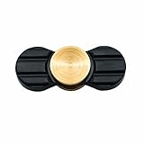 TI-EDC Fidget Spinner Toy Made of Titanium, EDC Focus Toy For Killing Time (Obsidian)