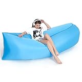 Buringer Inflatable Durable Lounger Air Couch Chair Sofa Lazy Bed with Portable Package for Outdoor Travel Camping Hiking Pool Beach