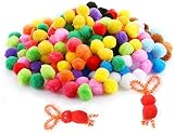 Caydo 240 Pieces Pom Poms 2.5cm Assorted Colour Acrylic Yarn Craft Ball view 5